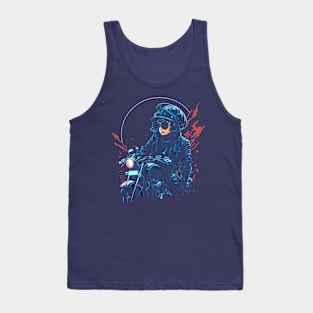 Female riding in the night Tank Top
